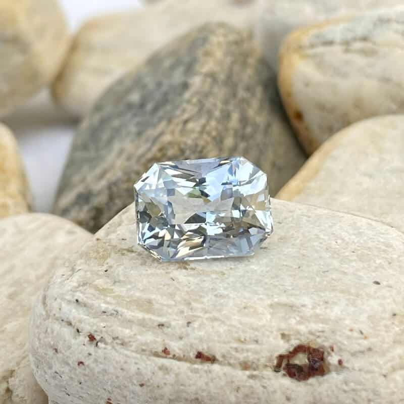 Natural Ceylon White Sapphire — certified Ceylon gemstone from Sri Lanka